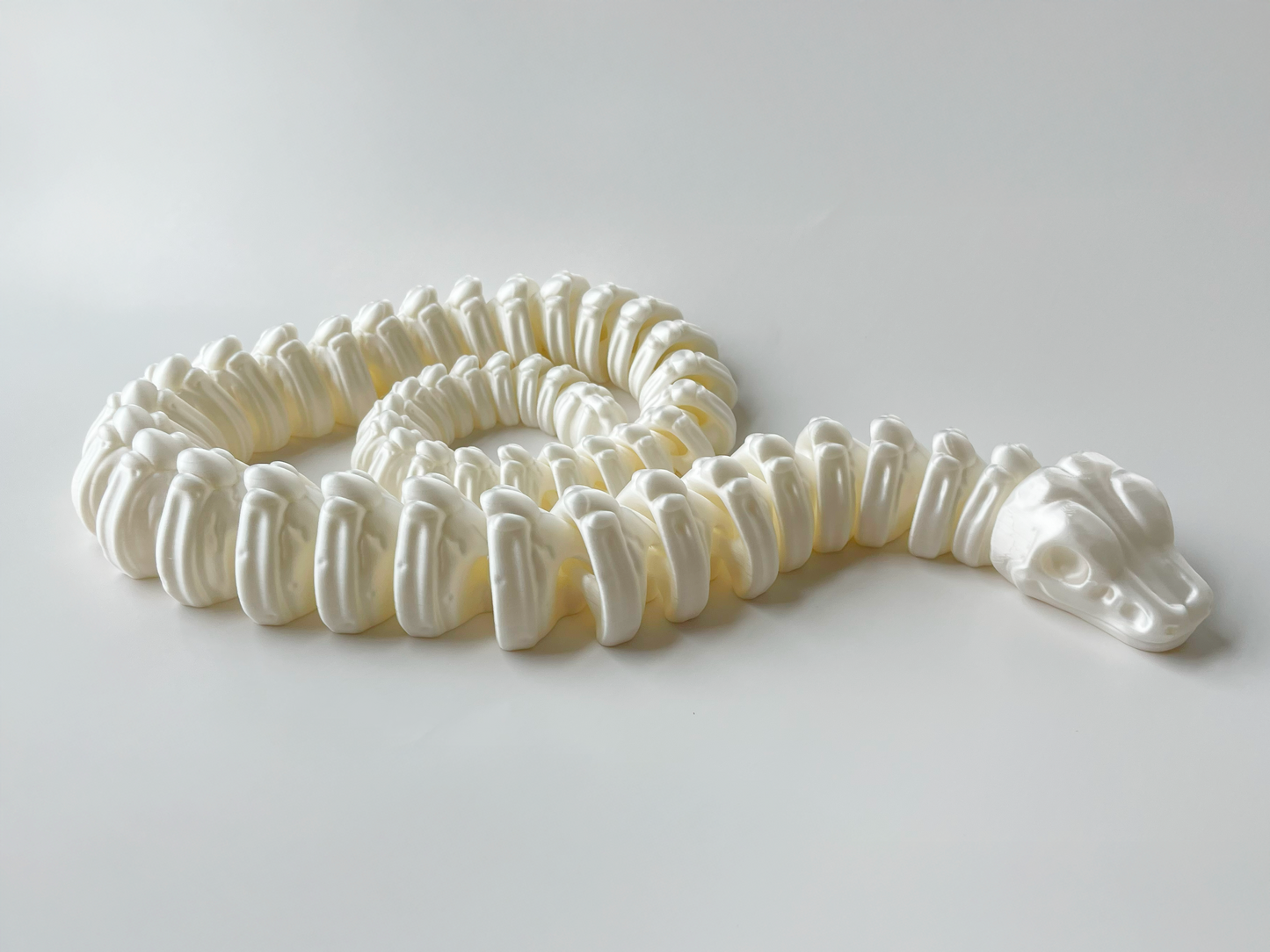 Halloween Bone White Skeleton Snake Toy