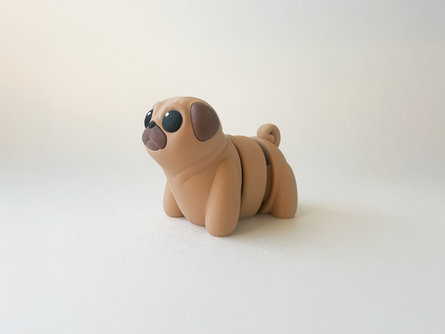 ZOU's Pug Dog Fidget Toy - High-Quality 3D-Printed Articulated Buddy with Tiki-Taka Noise for Indoor and Outdoor Play & Stress Relief