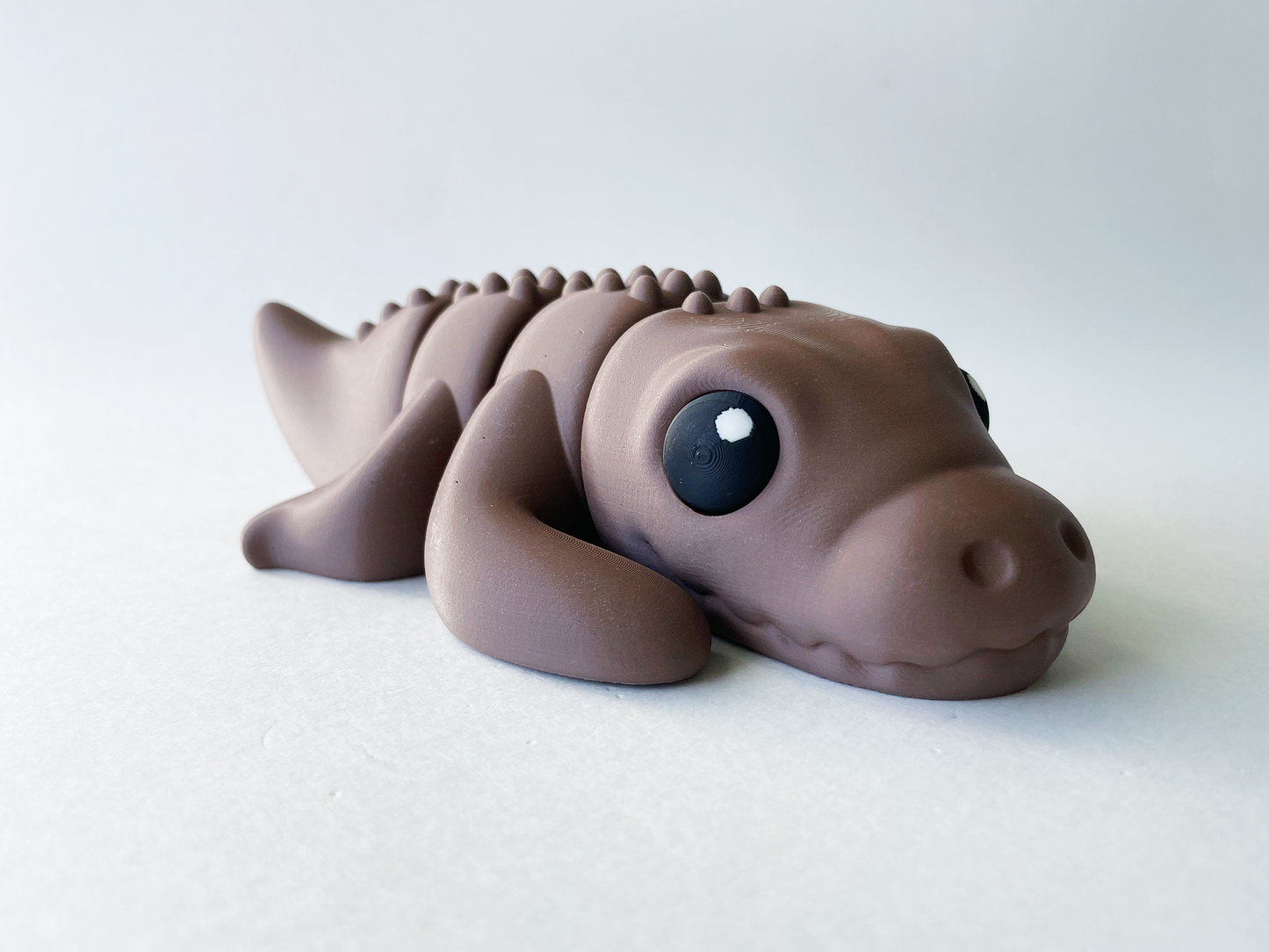 Brown Crocodile Premium Large Toy for Tactile Safari Lovers Pretend Play Toy for STEM Learning Kids