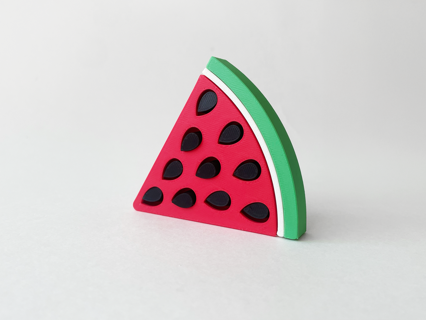 Mom’s Watermelon Wedge Tactile Fidget Toy- - High-Quality 3D Printed Articulated Watermelon Fidget for Tabletop Tactile Play & Stress Relief