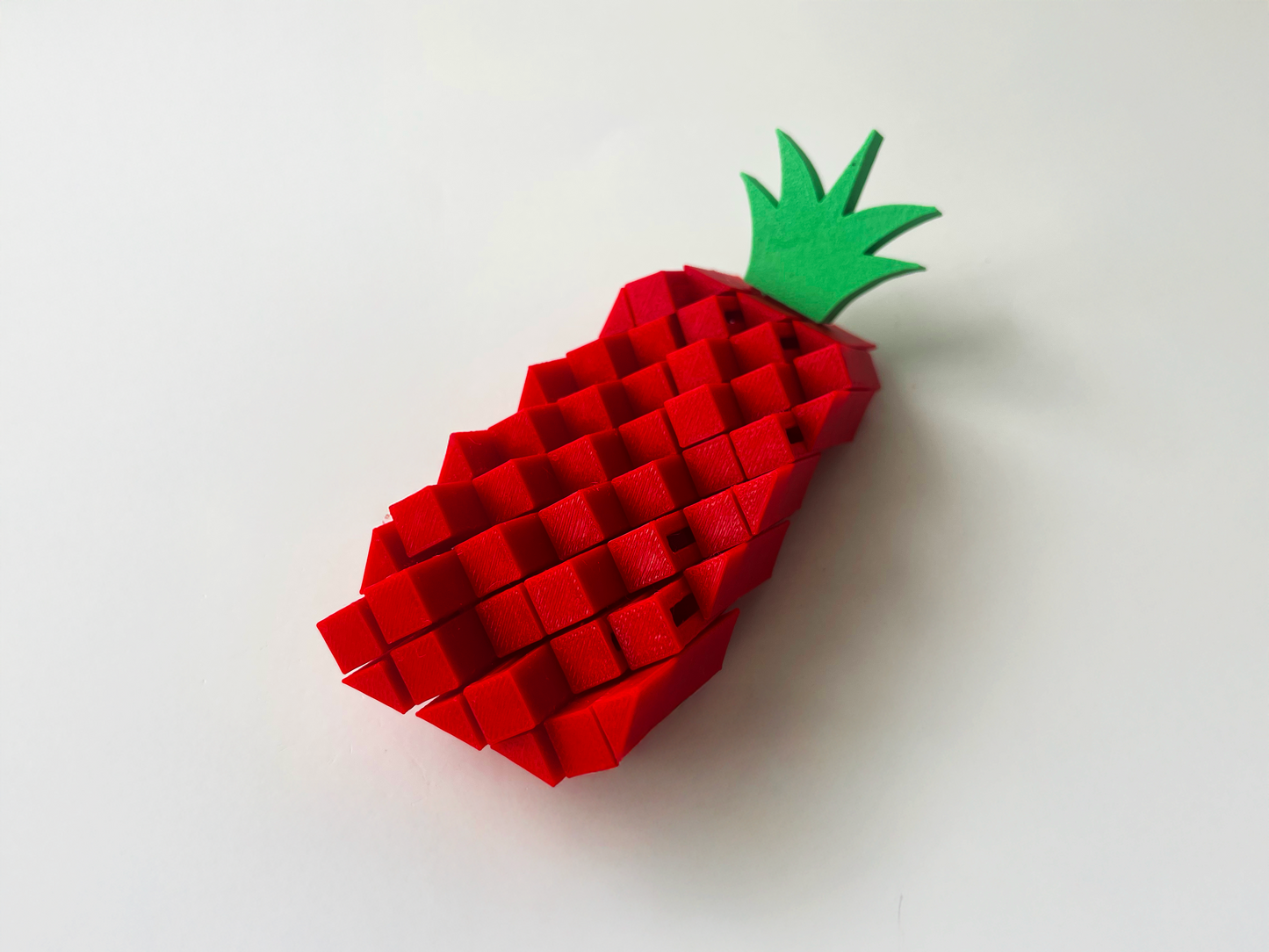 Patrick’s Red Pineapple Fidget Toy- - High-Quality 3D Printed Articulated Pineapple Fidget for Tabletop Tactile Play