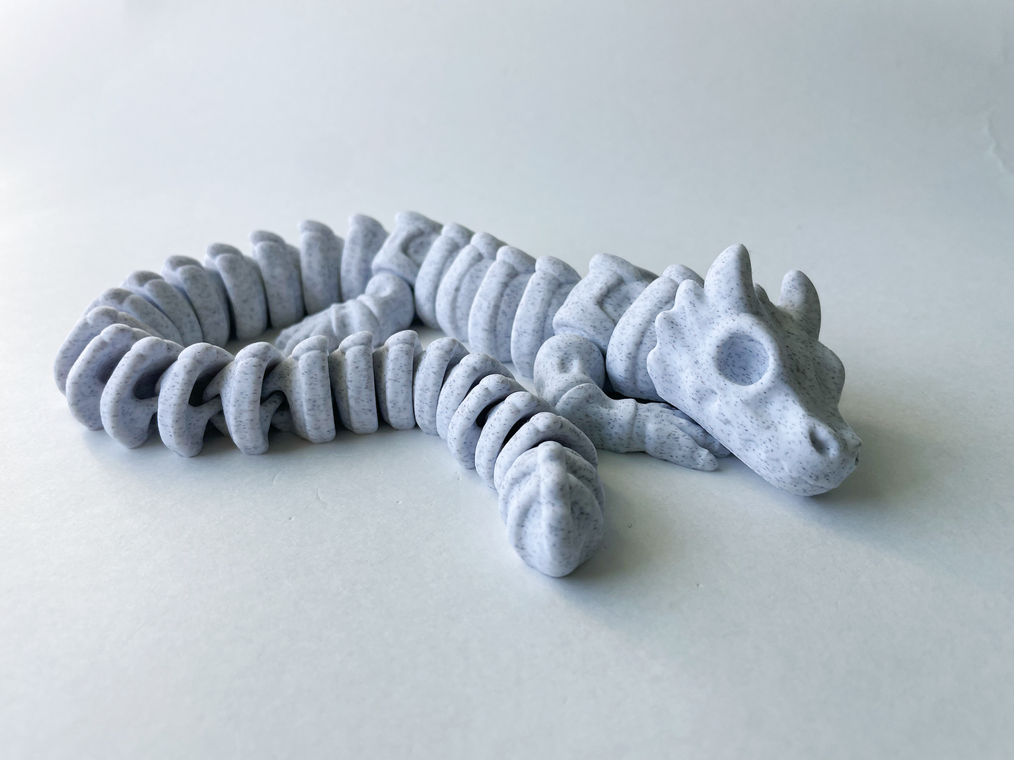 Skull Dragon Toy in a Marble Texture for Fun Pretend Fantasy Dragon Play for Kids and Teens