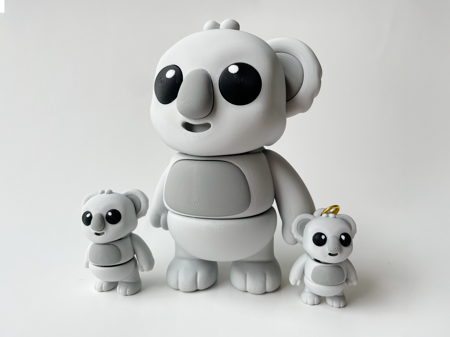 Classic Grey Koala Flexi Toy Figurine for Tactile Learning Play!