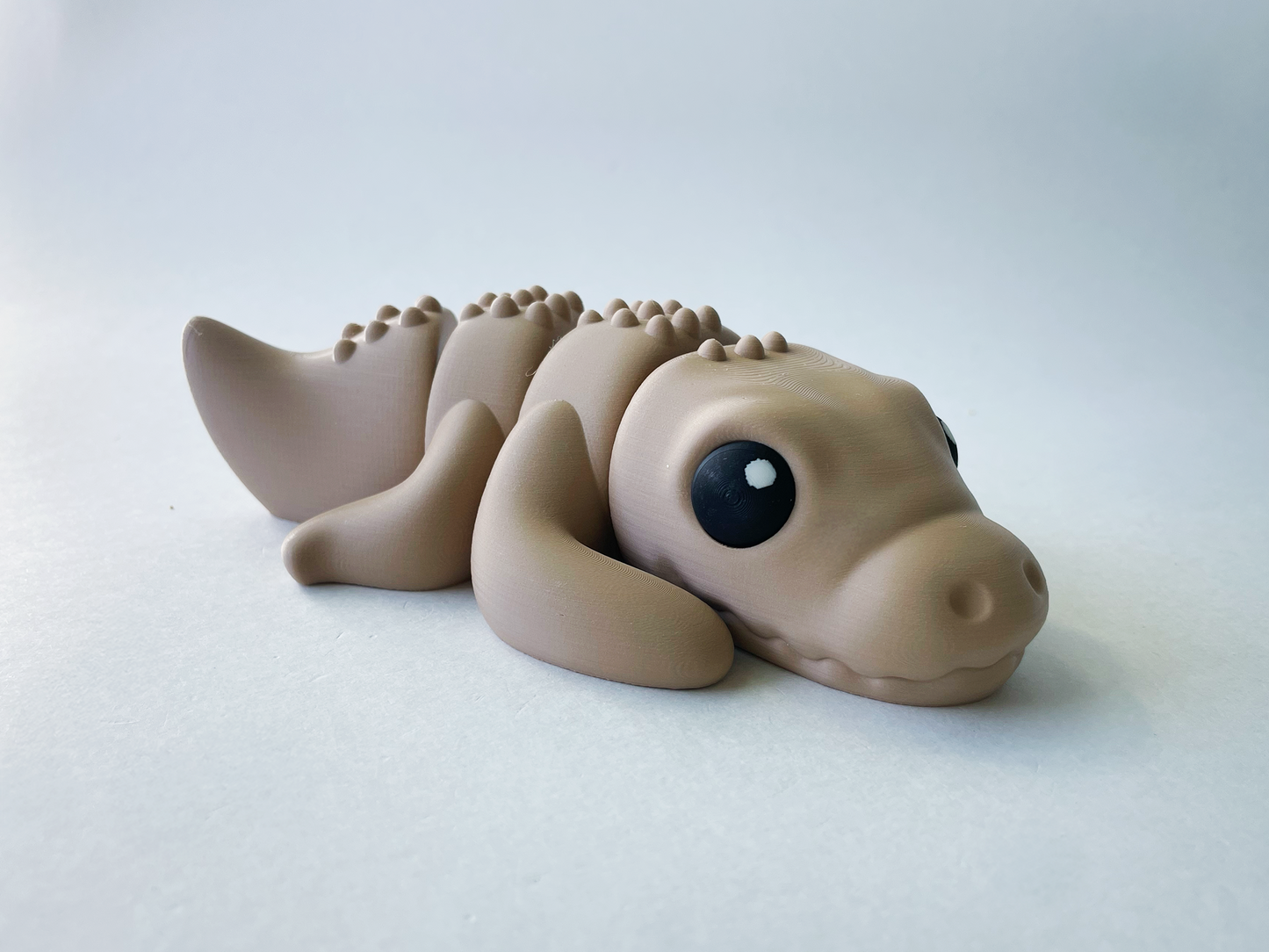 Beige Crocodile Premium Large Toy for Tactile Safari Lovers Pretend Play Toy for STEM Learning Kids