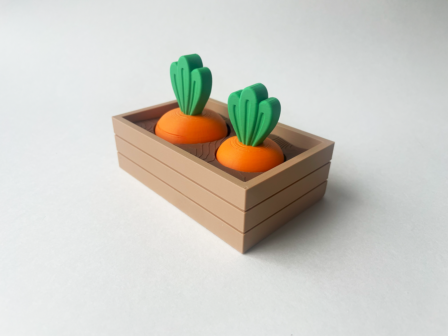 Mom's Small Garden-- Carrot Garden Set of 2, One Large Carrot and One Small Carrot - Articulated Garden for Tabletop Tactile Play & Stress Relief