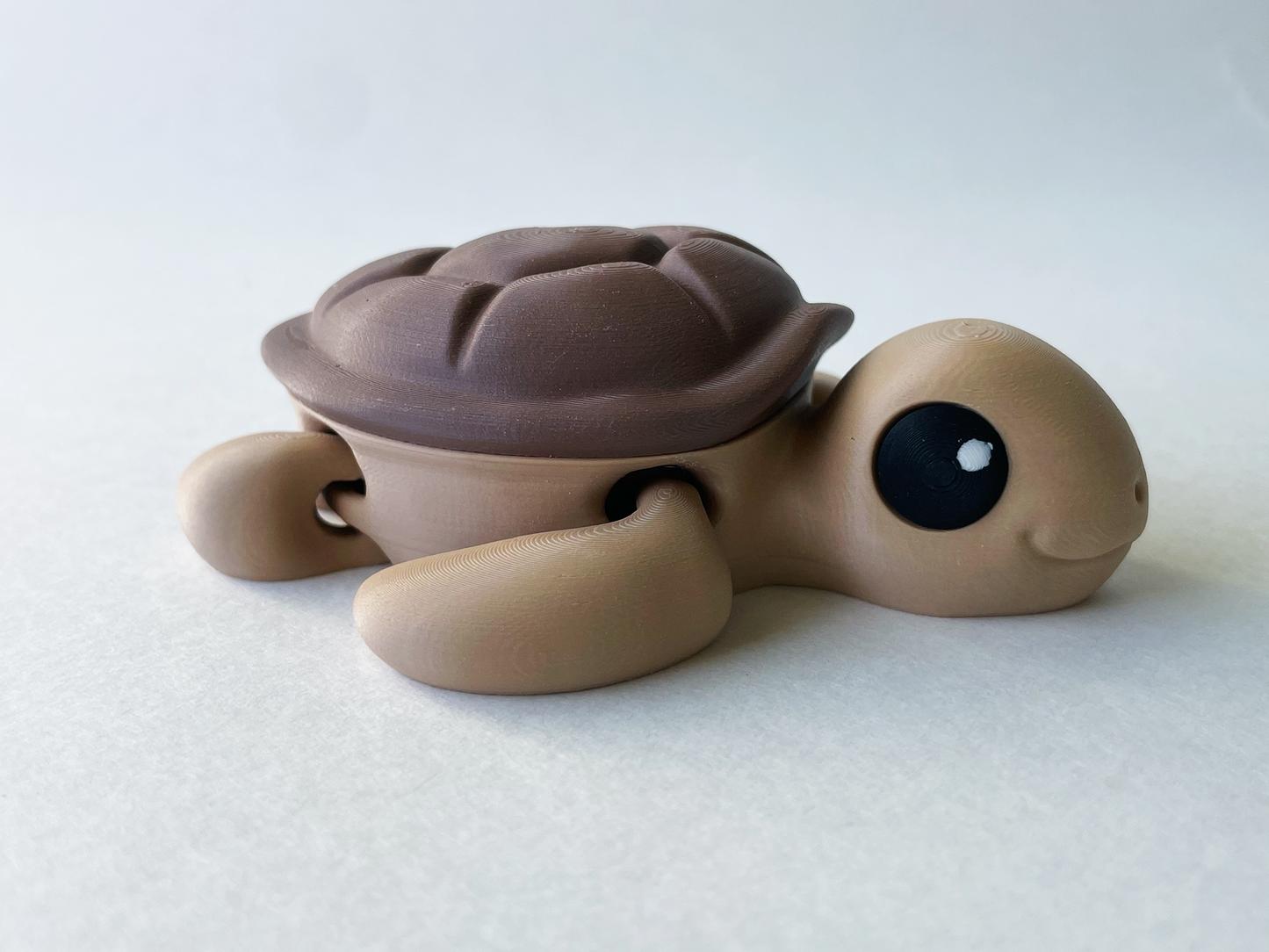 Baby Brown Turtle Premium Toy for Fun Marine Animal Pretend Play and Tactile STEM Learning