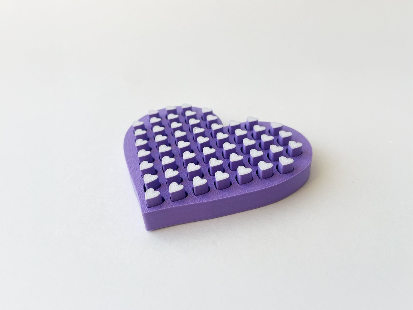 Mom’s Tactile Purple Heart Fidget Toy- - High-Quality 3D Printed Heart for Tactile Play