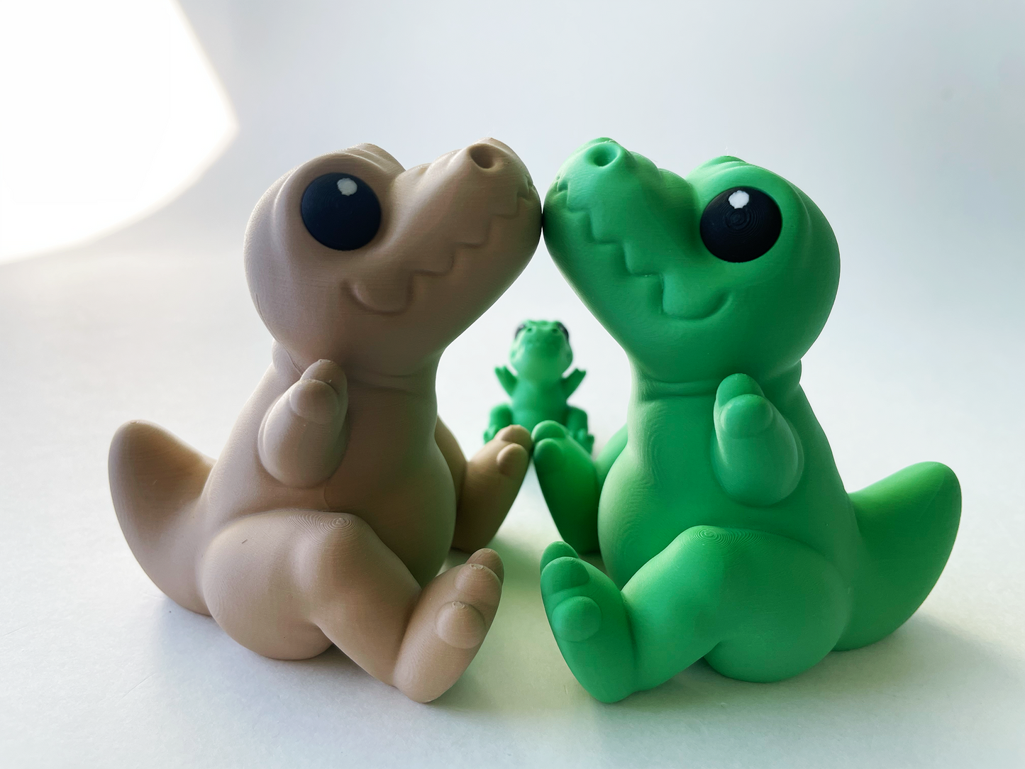 T-Rex Family Toy Set (Set of 2 T-rex Parents, 1 Egg and 1 Baby T-rex) for Dino Family fun Tactile Play and STEM Learning