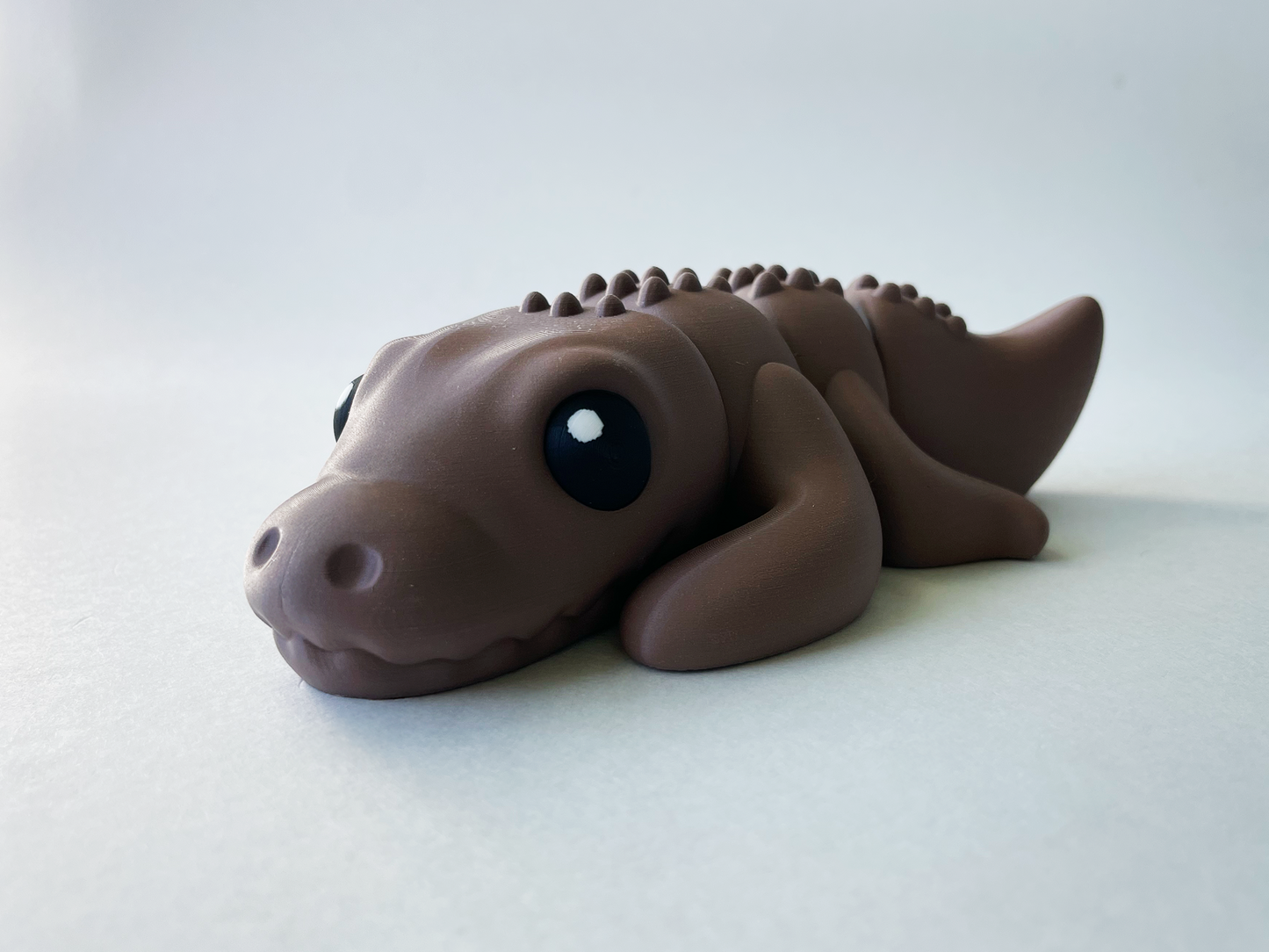 Brown Crocodile Premium Large Toy for Tactile Safari Lovers Pretend Play Toy for STEM Learning Kids