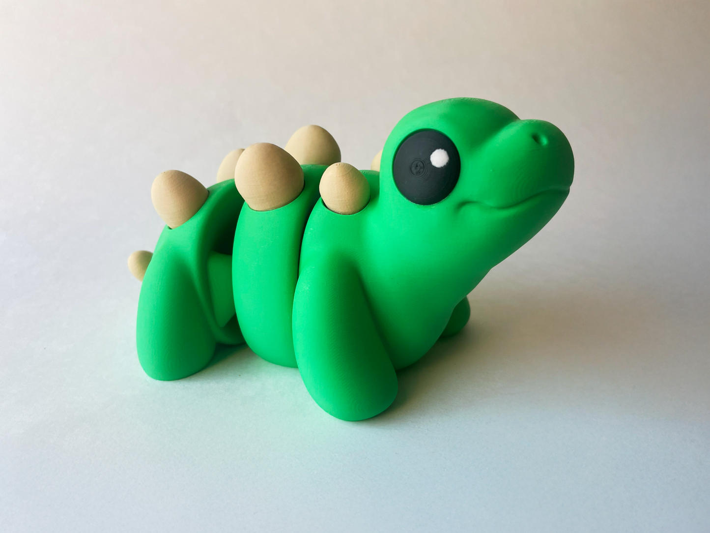 Dino Green Stegosaurus Dinosaur Flexi Toy Figurine for STEM Learning Play!