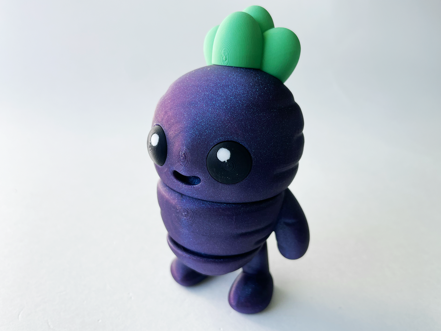 Sparkle Purple Carrot Guy Premium Toy for Pretend, Tactile, Veggie STEM Learning and Play