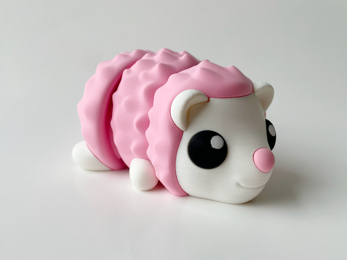Pink Hedgehog Flexi Toy Figurine for Tactile Learning Play!