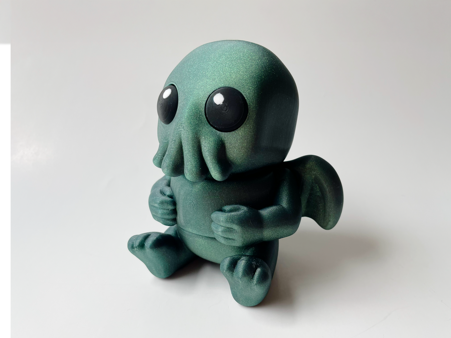 Galaxy Green Cthulhu Flexi 3D Printed Figurine for Tactile Play!