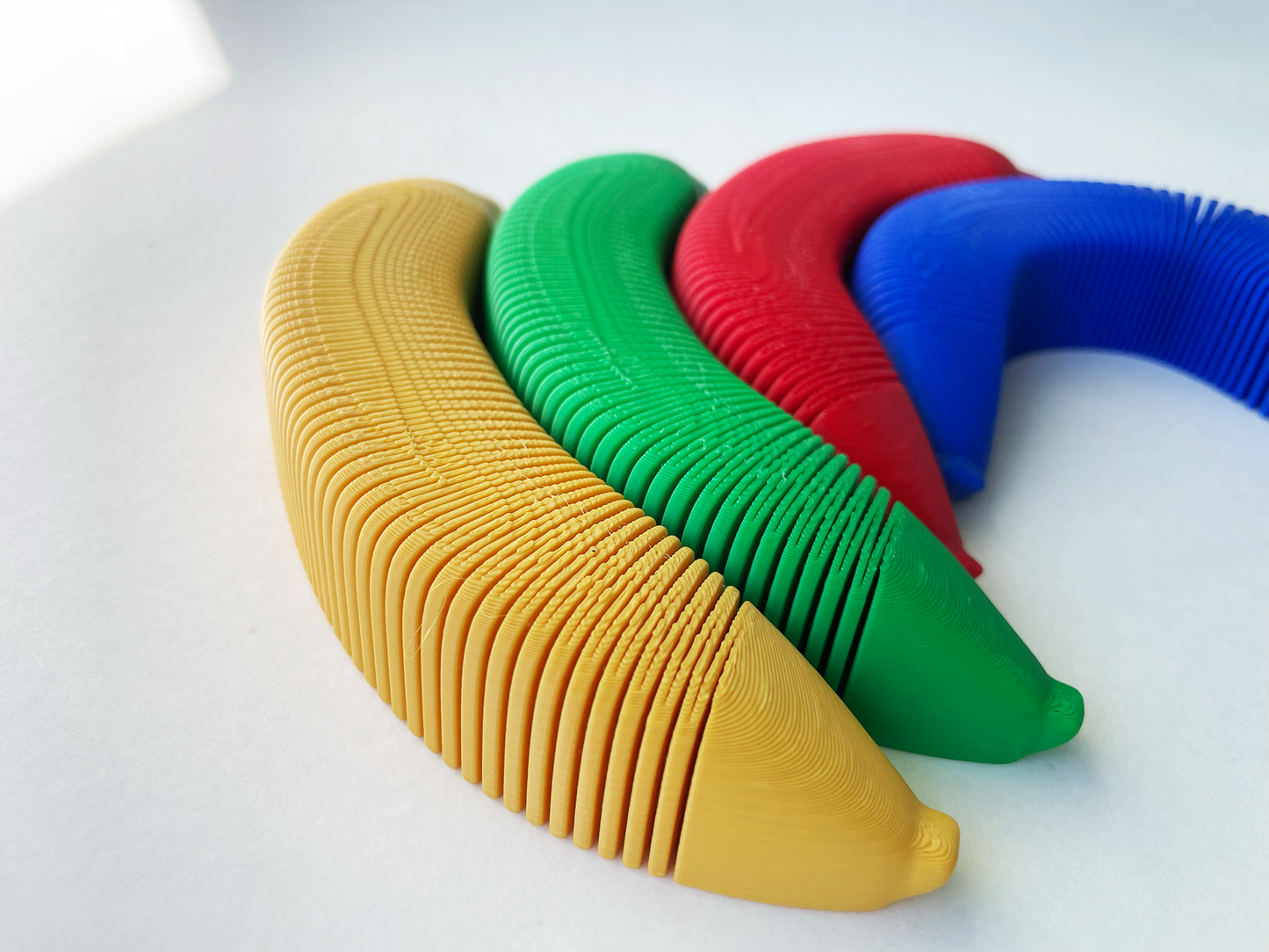 ALL the Flexi Bananas! Fidget Toy Set of 4 Multi-Colored Flexi Bananas, Diverse Bananas for Pretend Tactile STEM Play