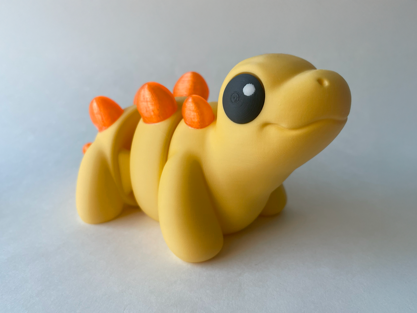 Sunny Yellow Stegosaurus Dinosaur Flexi Toy Figurine for STEM Learning Play!