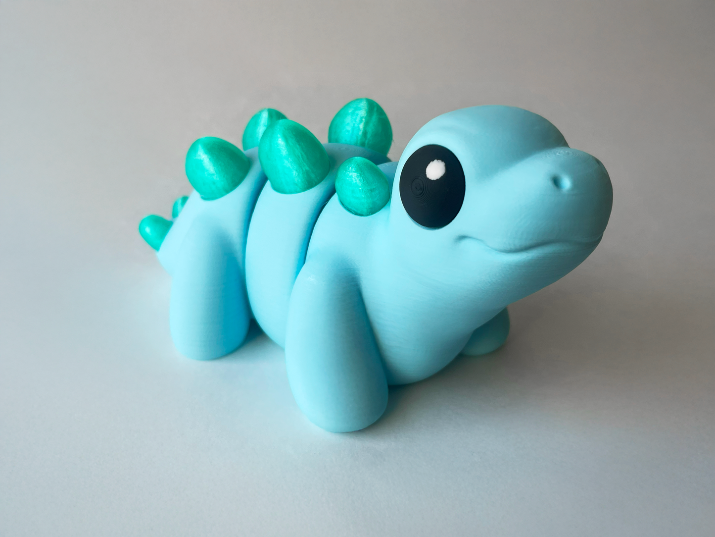 Blue Stegosaurus Dinosaur Flexi Toy Figurine for STEM Learning Play!