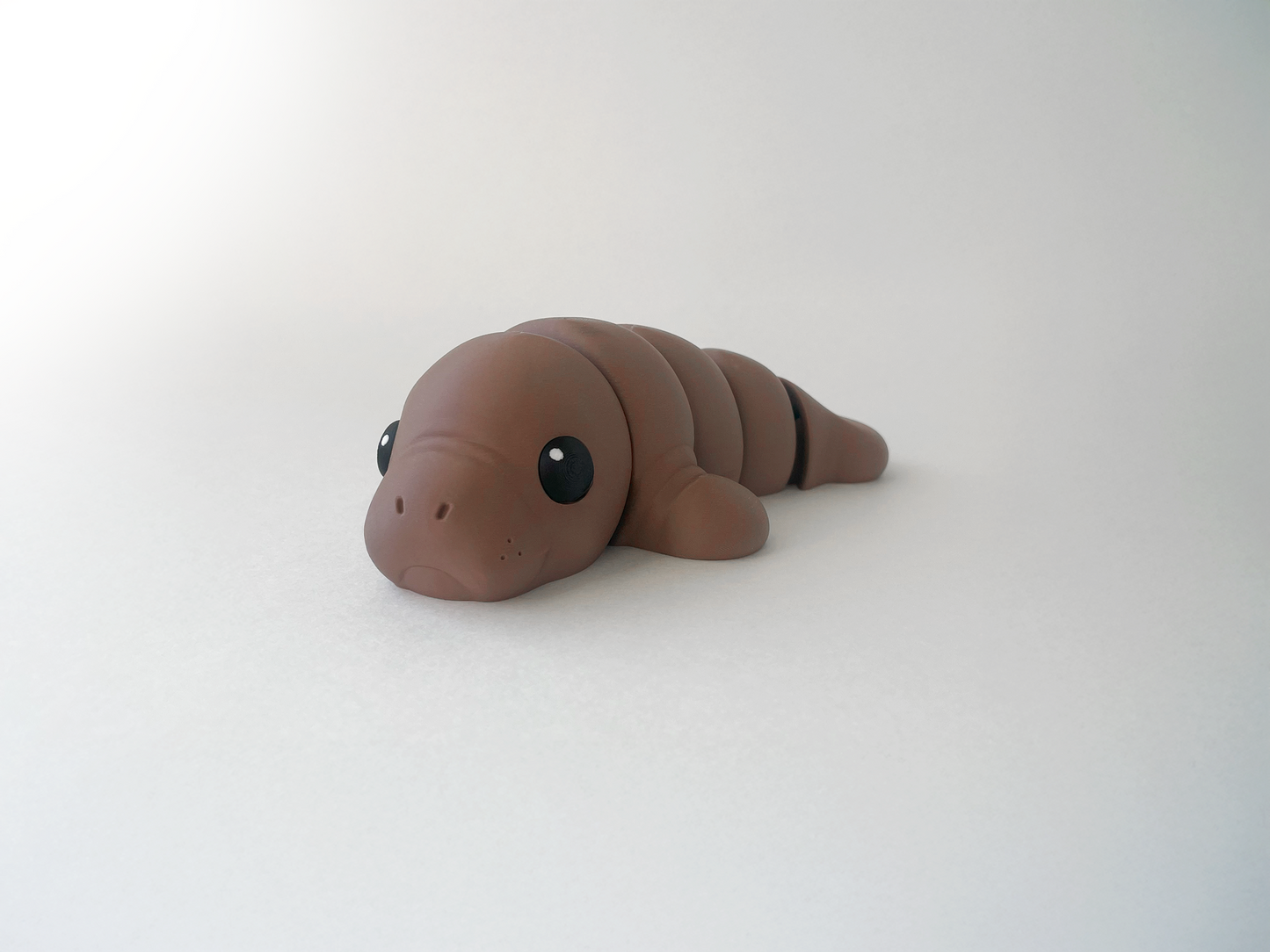 ZOU's Chocolate Manatee Fidget Toy - Medium High-Quality 3D-Printed Articulated Buddy with Tiki-Taka Noise for Indoor and Outdoor Play Stress Relief