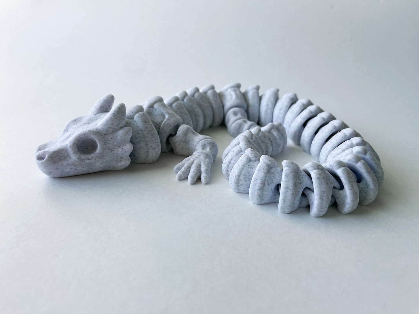 Skull Dragon Toy in a Marble Texture for Fun Pretend Fantasy Dragon Play for Kids and Teens