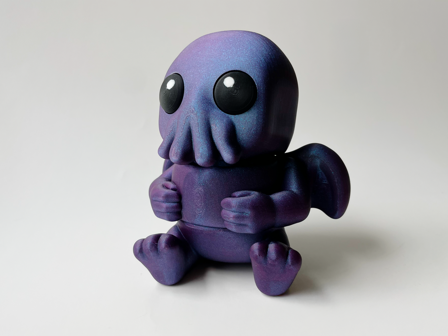 Galaxy Purple Cthulhu Flexi 3D Printed Figurine for Tactile Play!