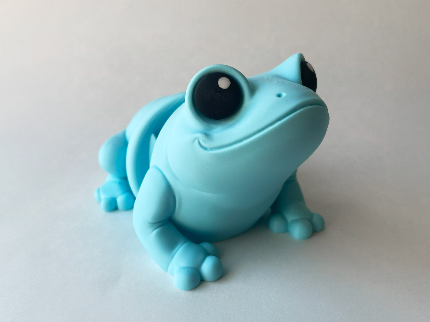 Baby Blue Frog Flexi Toy Figurine for Tactile Learning Play!