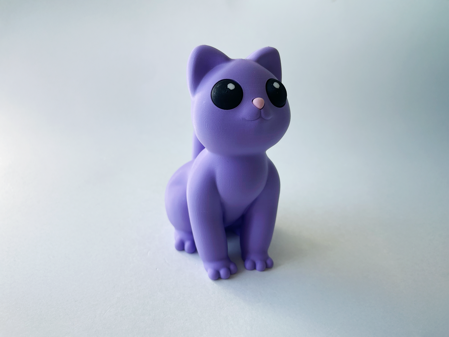 Purple Cat Figurine Desk Toy