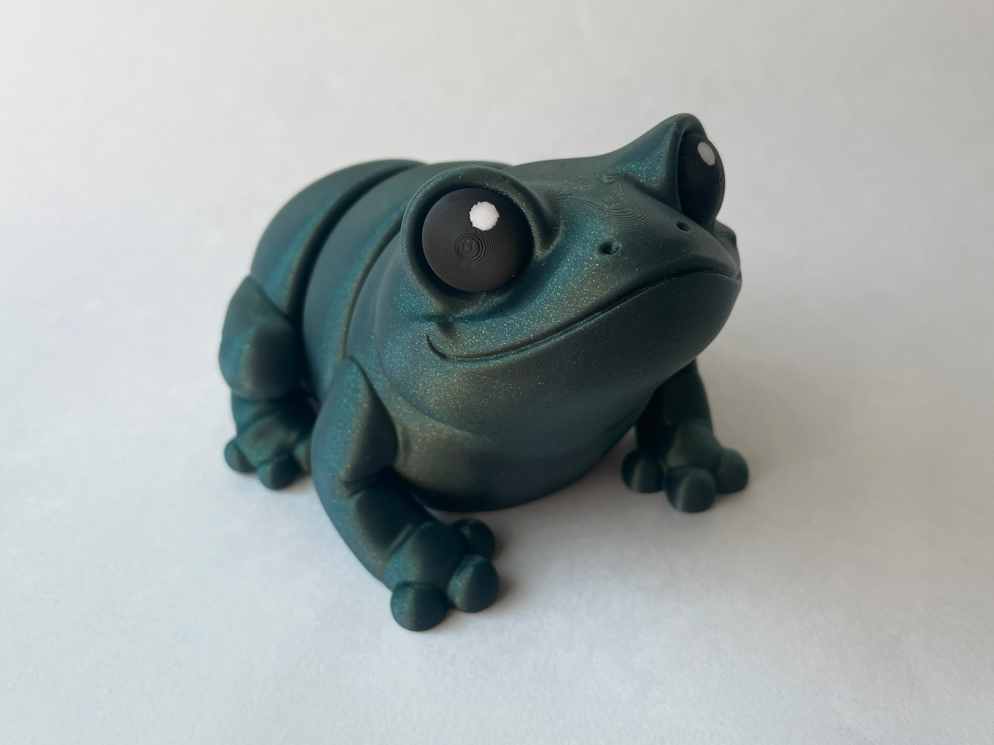 Galaxy Green Frog Flexi Toy Figurine for Decor and Play!