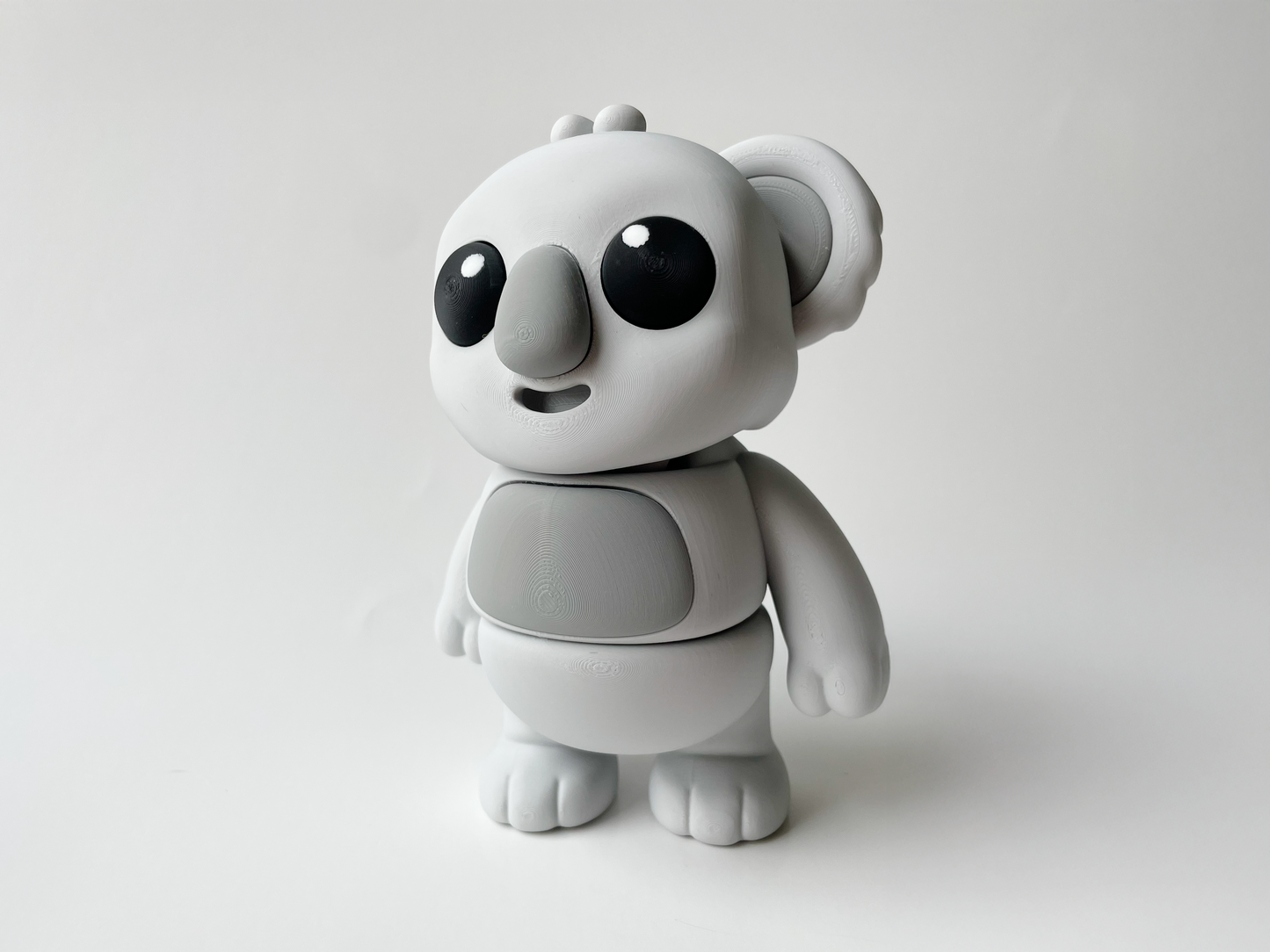 Classic Grey Koala Flexi Toy Figurine for Tactile Learning Play!