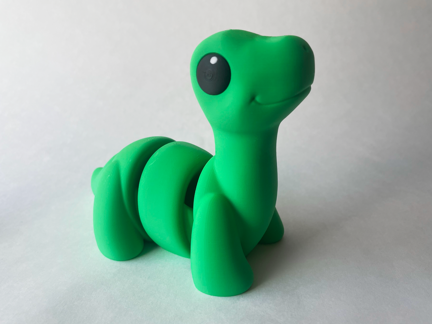 Classic Green Brontosaurus Dinosaur Flexi Toy Figurine for STEM Learning Play!