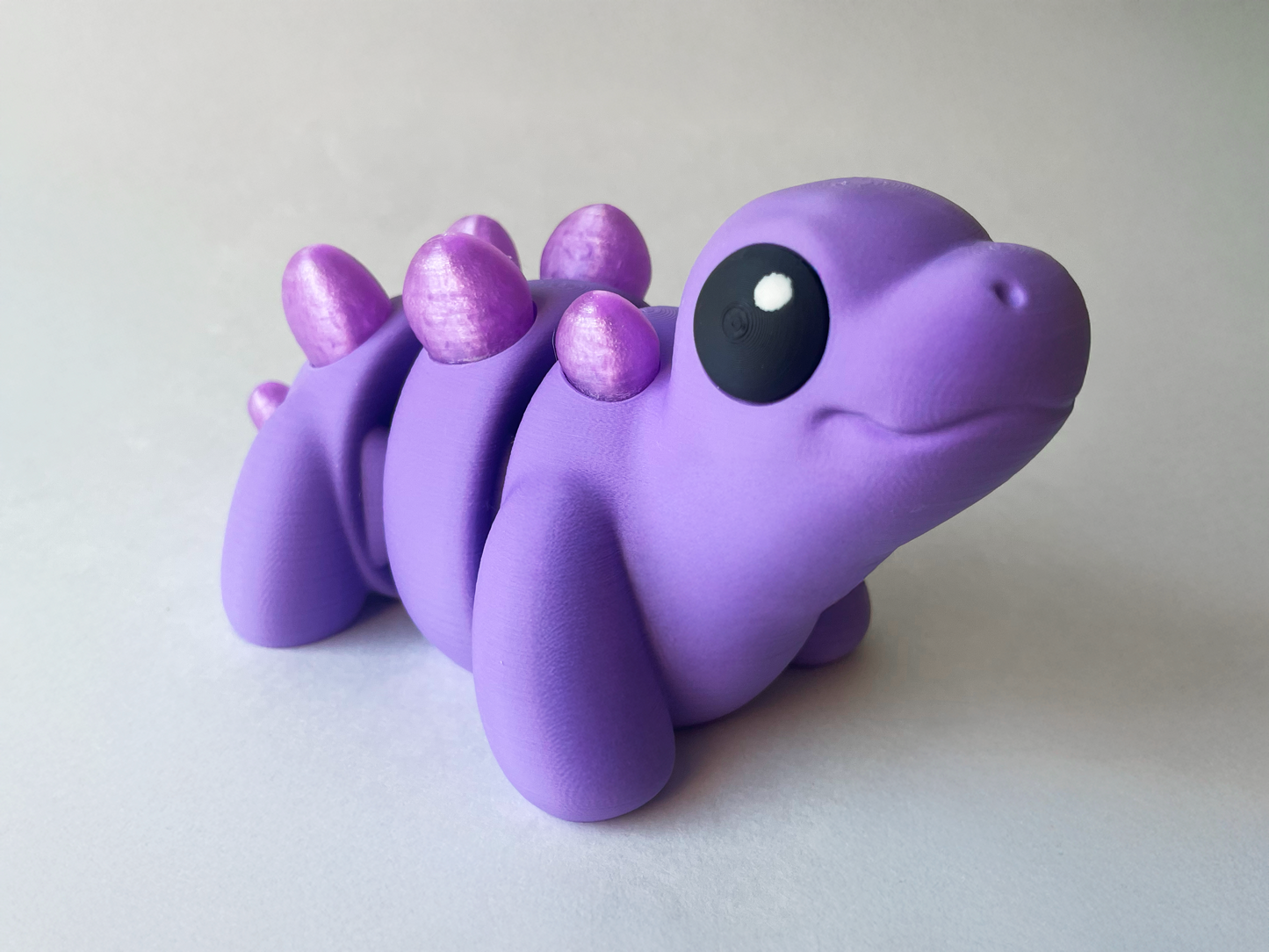 Purple Stegosaurus Dinosaur Flexi Toy Figurine for STEM Learning Play!