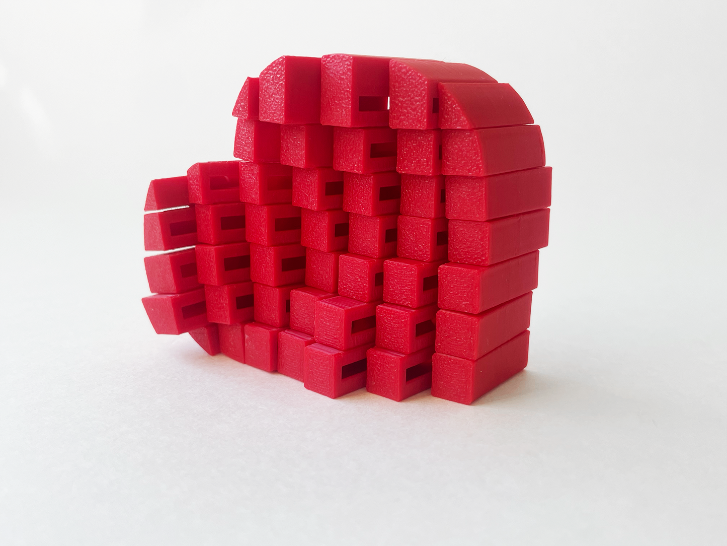 Mom’s Pixel Heart Fidget Toy- - High-Quality 3D Printed Articulated Heart for Tabletop Tactile Play