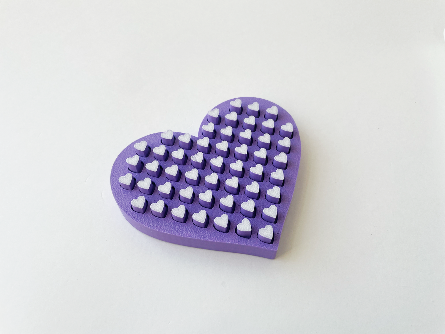 Mom’s Tactile Purple Heart Fidget Toy- - High-Quality 3D Printed Heart for Tactile Play
