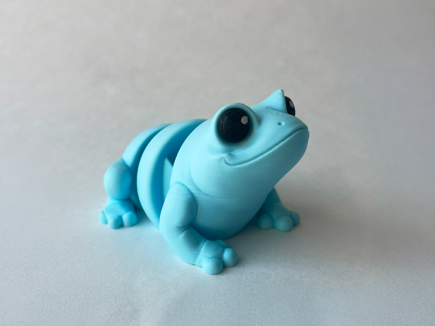 Baby Blue Frog Flexi Toy Figurine for Tactile Learning Play!