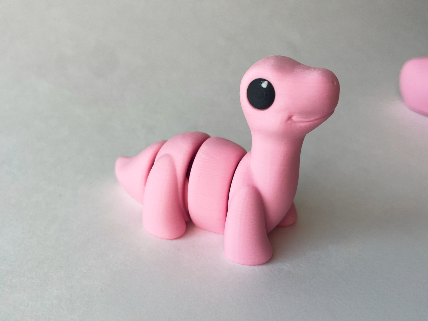 Kawaii Pink Brontosaurus Dinosaur Flexi Toy Figurine for STEM Learning Play!