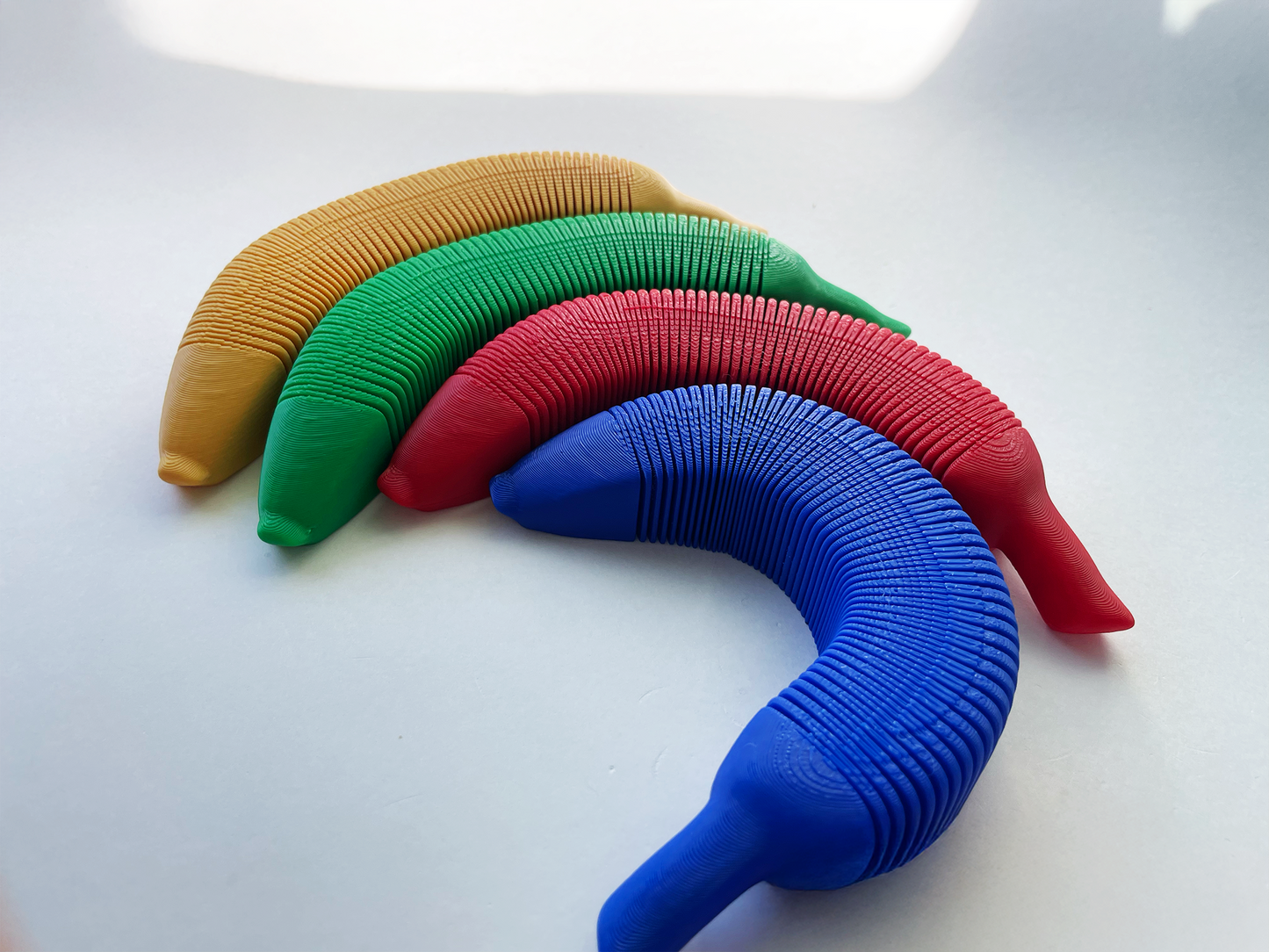ALL the Flexi Bananas! Fidget Toy Set of 4 Multi-Colored Flexi Bananas, Diverse Bananas for Pretend Tactile STEM Play