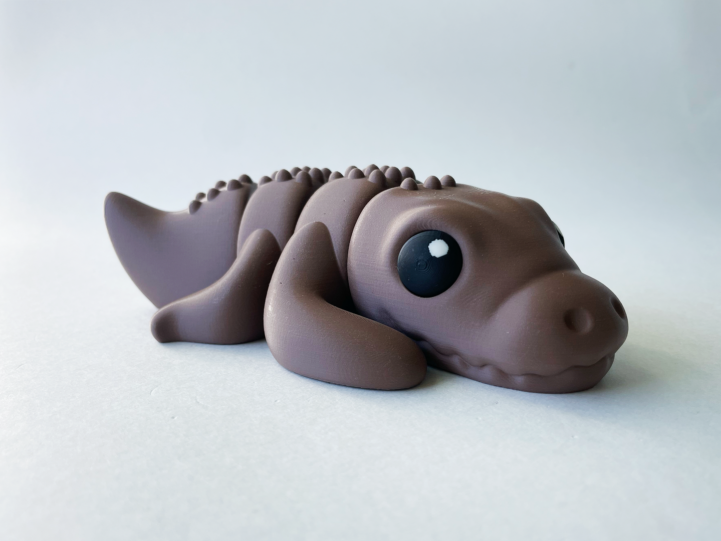 Brown Crocodile Premium Large Toy for Tactile Safari Lovers Pretend Play Toy for STEM Learning Kids