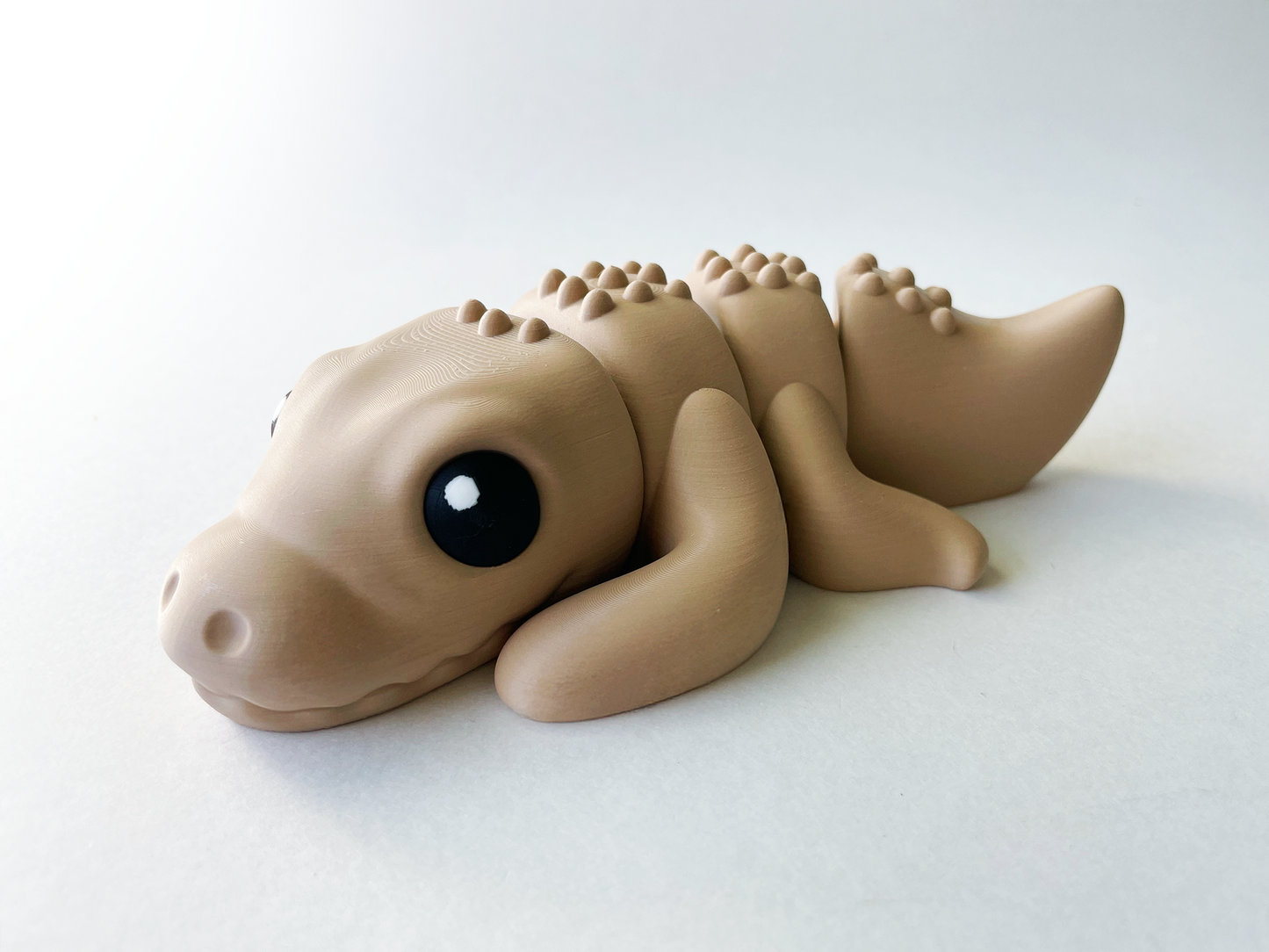 Beige Crocodile Premium Large Toy for Tactile Safari Lovers Pretend Play Toy for STEM Learning Kids
