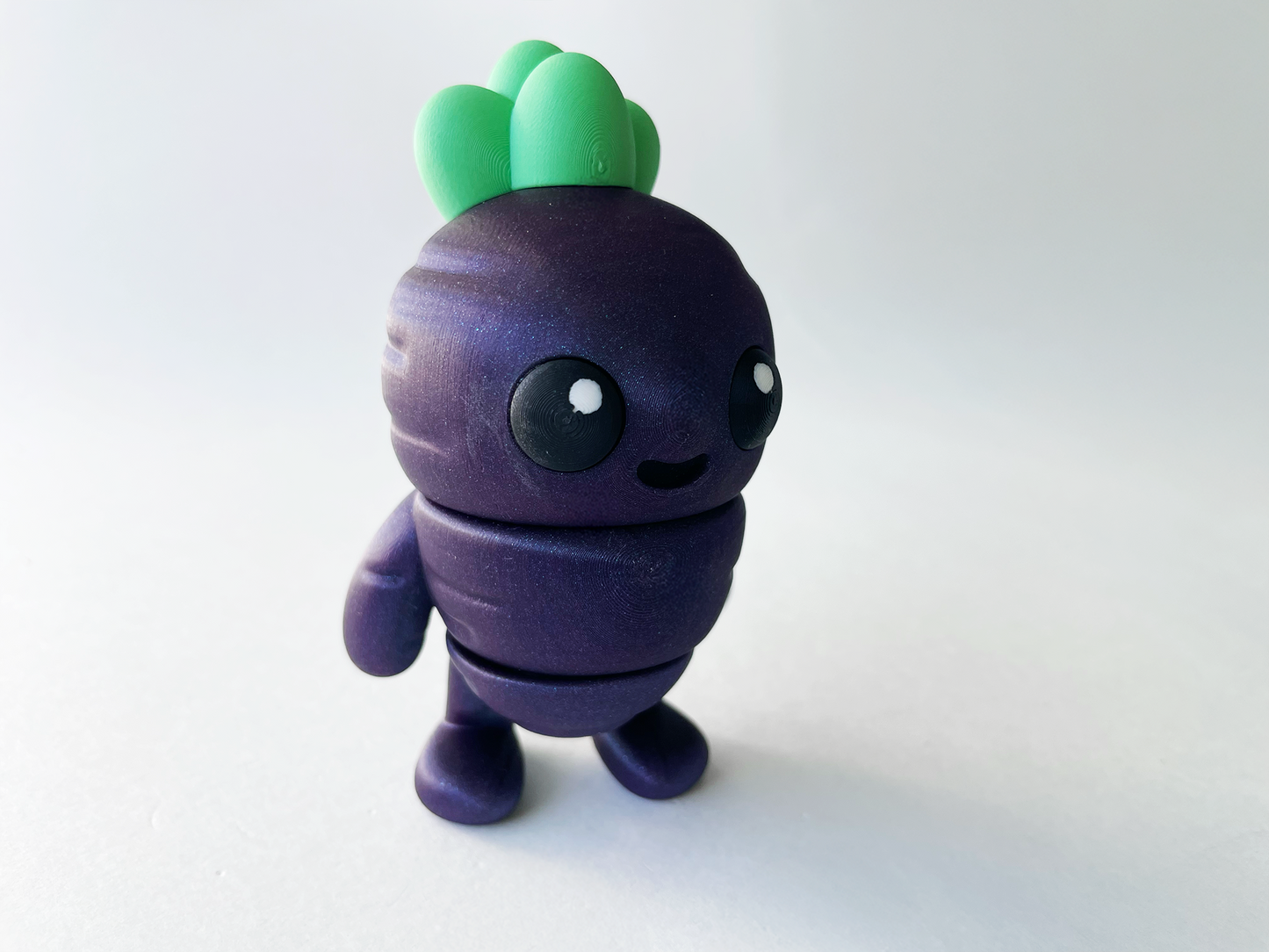 Sparkle Purple Carrot Guy Premium Toy for Pretend, Tactile, Veggie STEM Learning and Play