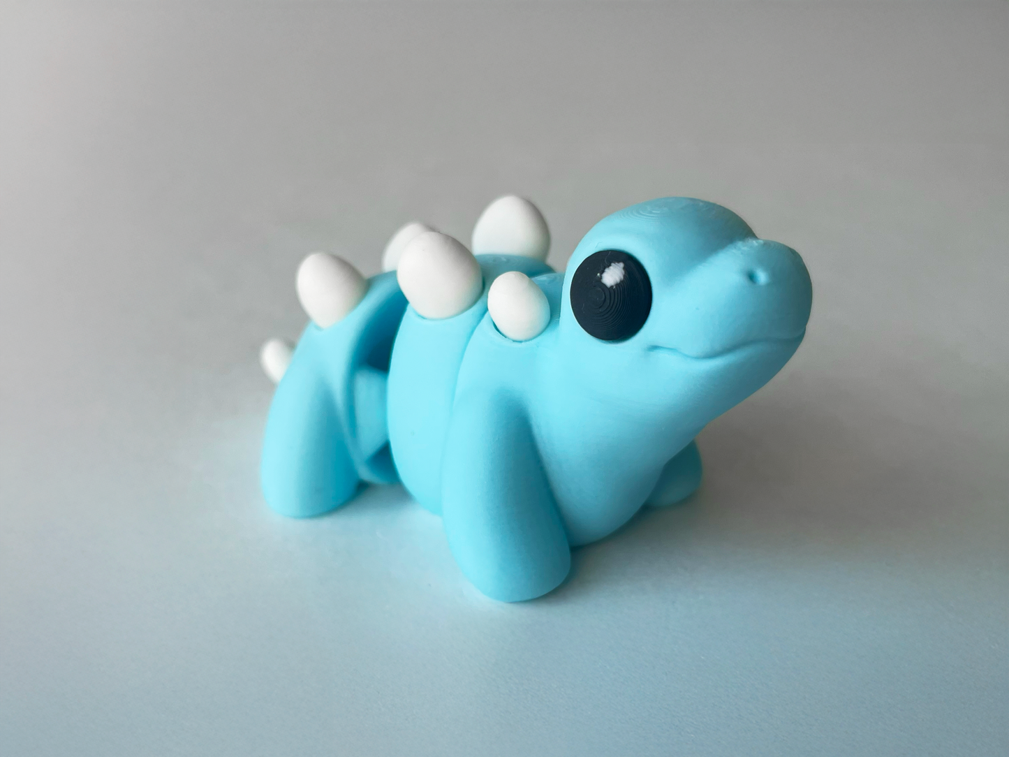 Blue Stegosaurus Dinosaur Flexi Toy Figurine for STEM Learning Play!