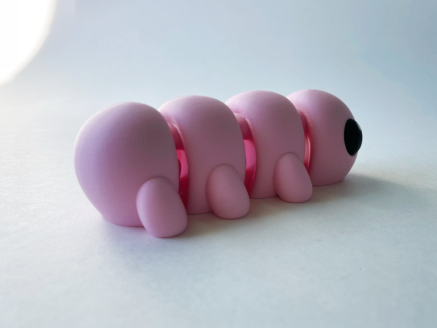 Pink Caterpillar Premium Toy for Pretend, Tactile, Insect STEM Learning and Play
