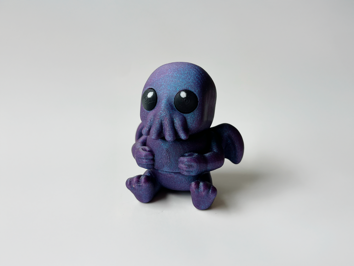 Galaxy Purple Cthulhu Flexi 3D Printed Figurine for Tactile Play!