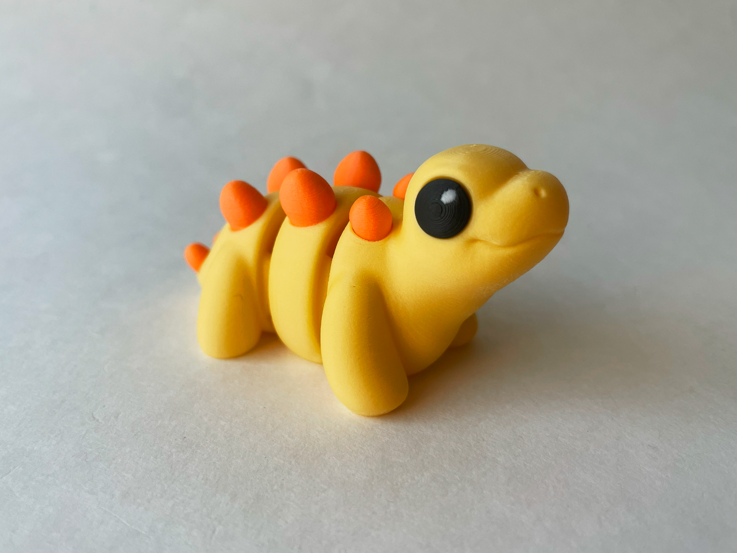 Sunny Yellow Stegosaurus Dinosaur Flexi Toy Figurine for STEM Learning Play!