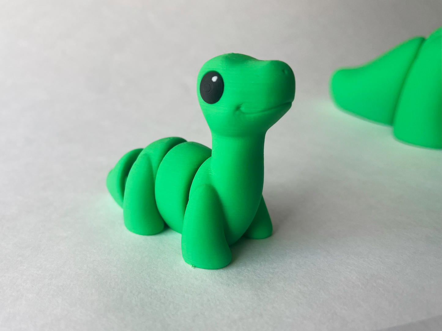 Classic Green Brontosaurus Dinosaur Flexi Toy Figurine for STEM Learning Play!