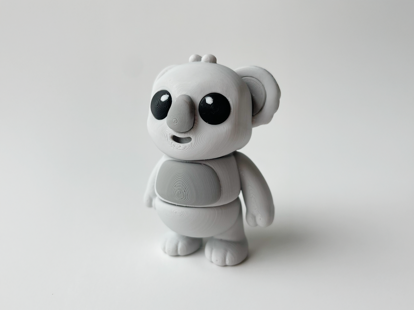 Classic Grey Koala Flexi Toy Figurine for Tactile Learning Play!