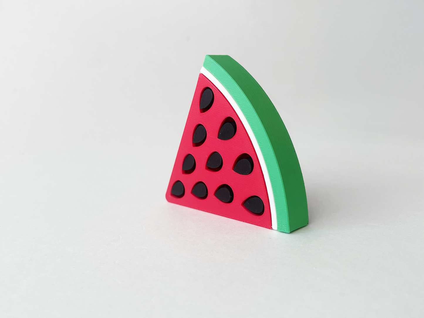 Mom’s Watermelon Wedge Tactile Fidget Toy- - High-Quality 3D Printed Articulated Watermelon Fidget for Tabletop Tactile Play & Stress Relief