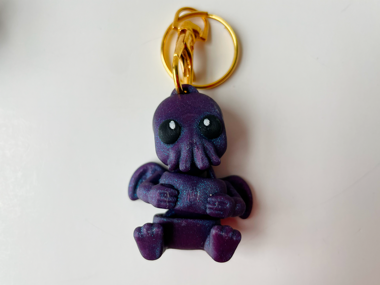 Galaxy Purple Cthulhu Flexi 3D Printed Figurine for Tactile Play!