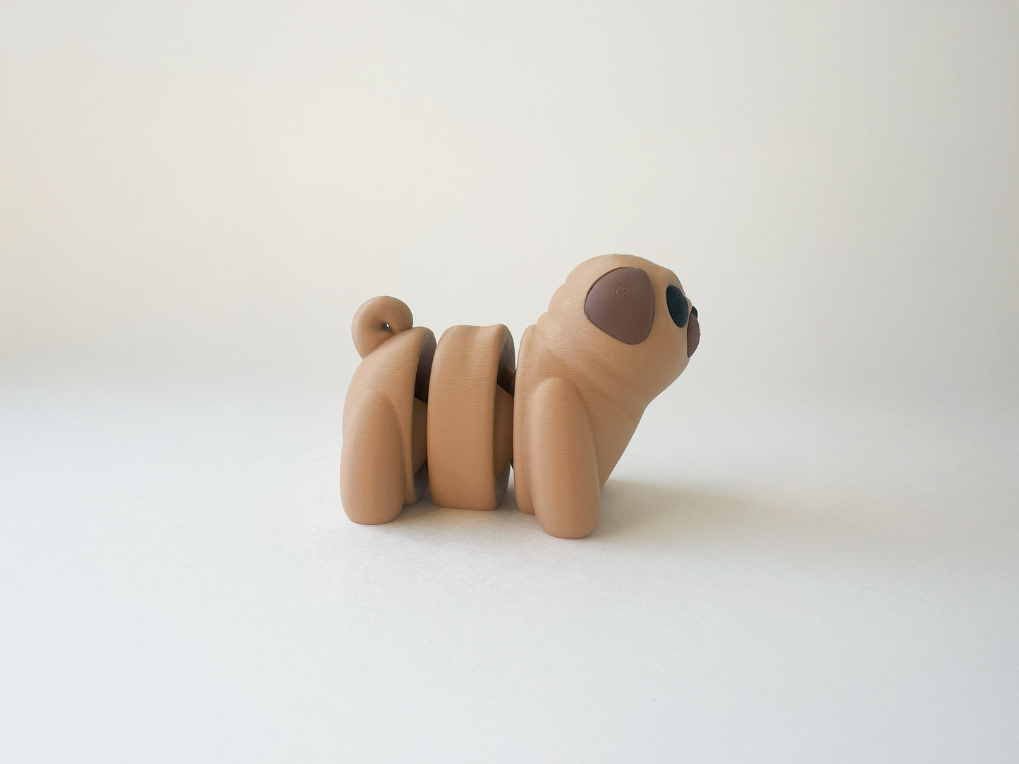 ZOU's Pug Dog Fidget Toy - High-Quality 3D-Printed Articulated Buddy with Tiki-Taka Noise for Indoor and Outdoor Play & Stress Relief