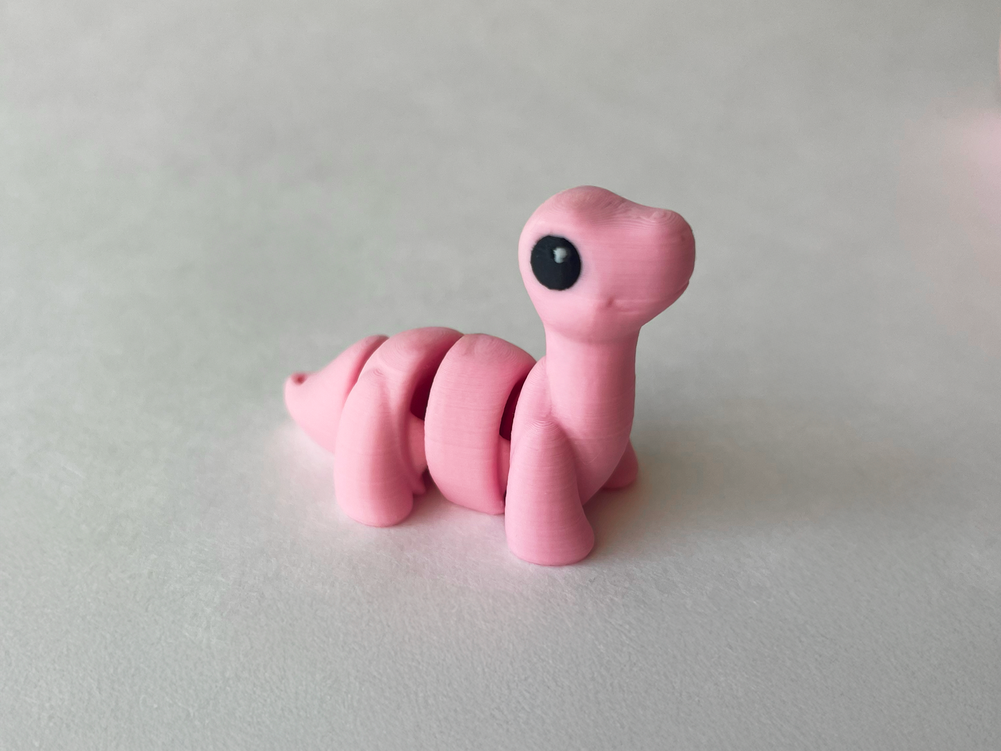 Kawaii Pink Brontosaurus Dinosaur Flexi Toy Figurine for STEM Learning Play!