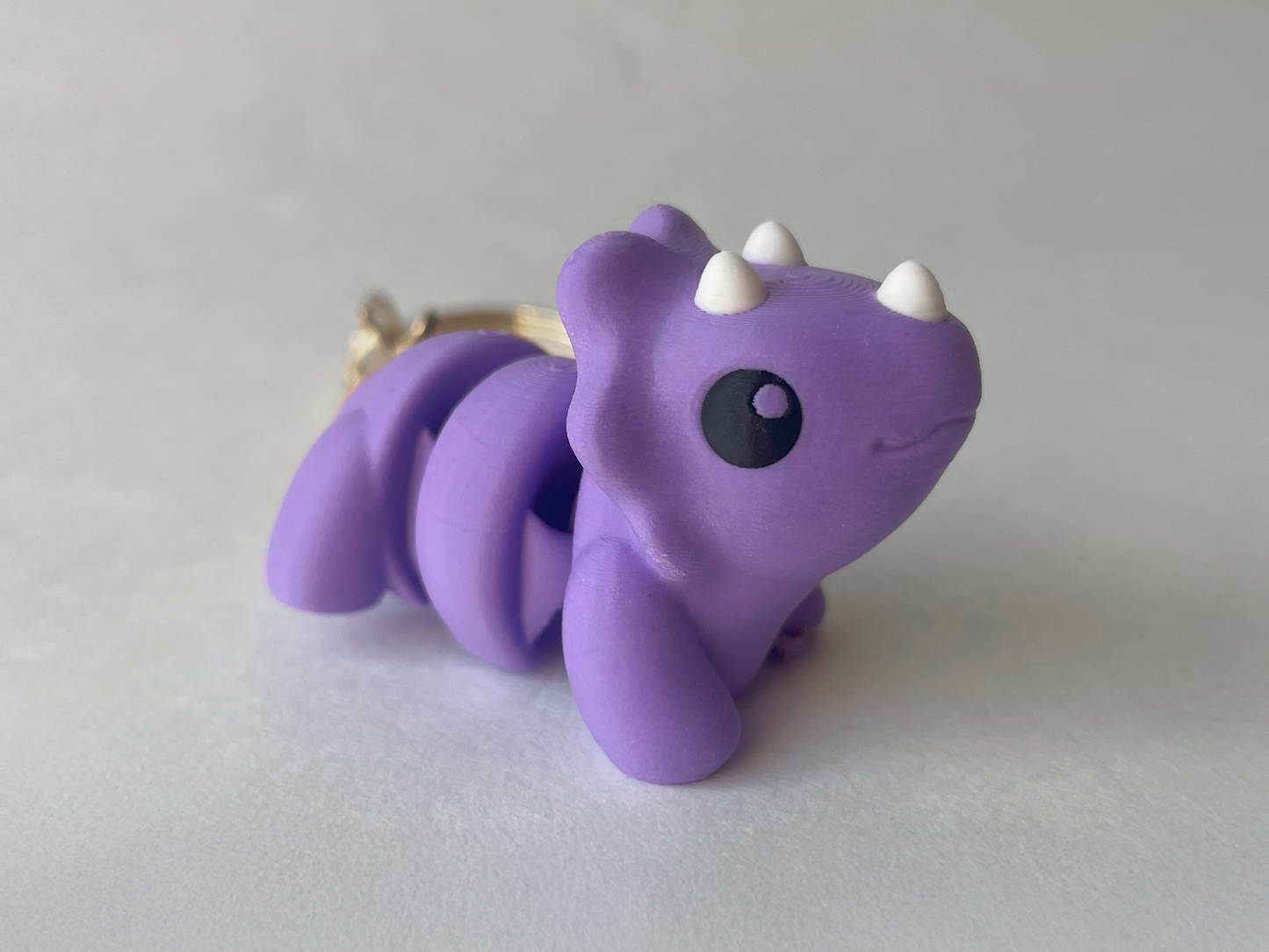 Purple Triceratops Dinosaur Flexi Toy Figurine for Tactile Learning Play!