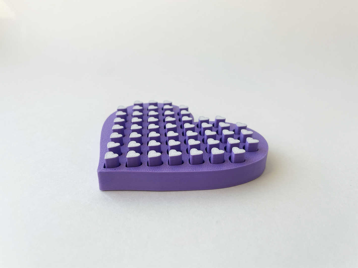 Mom’s Tactile Purple Heart Fidget Toy- - High-Quality 3D Printed Heart for Tactile Play