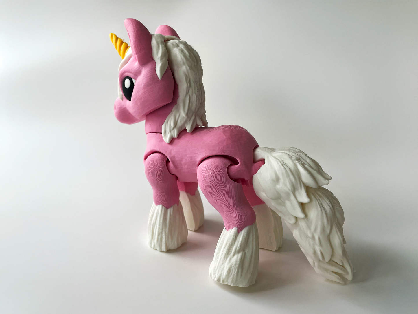 Big Pink Posable Unicorn Toy